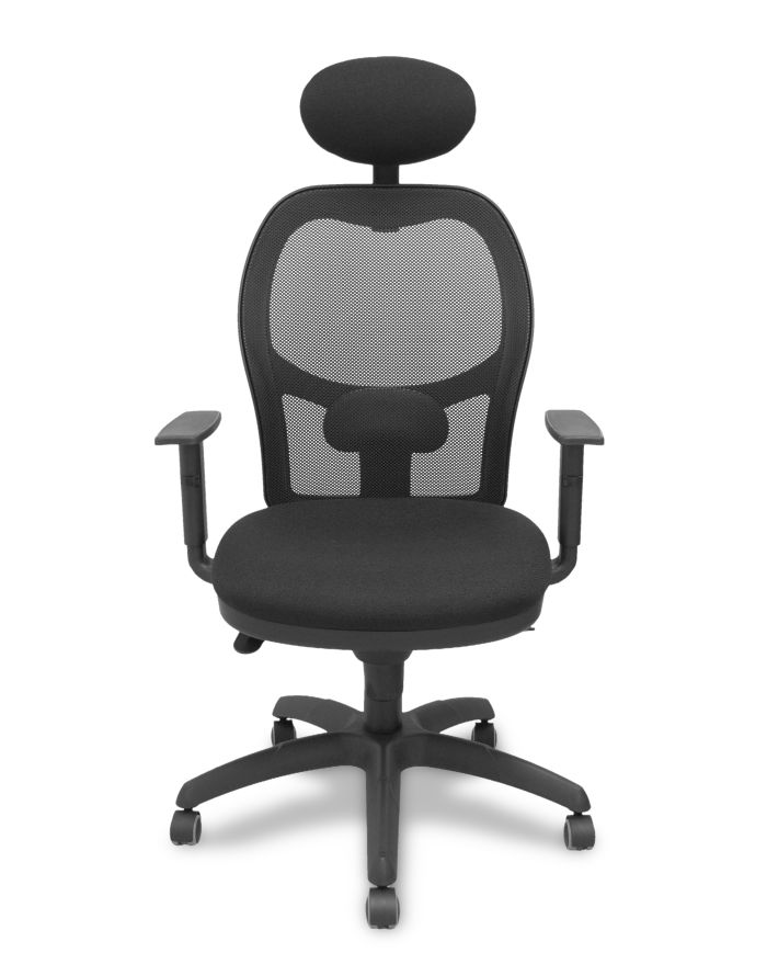 Silla Ergonómica Jorquera negra asiento bali con cabecero