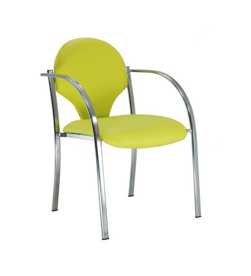 Silla confidente modelo INCA de Vincolo, con tapa trasera tapizada