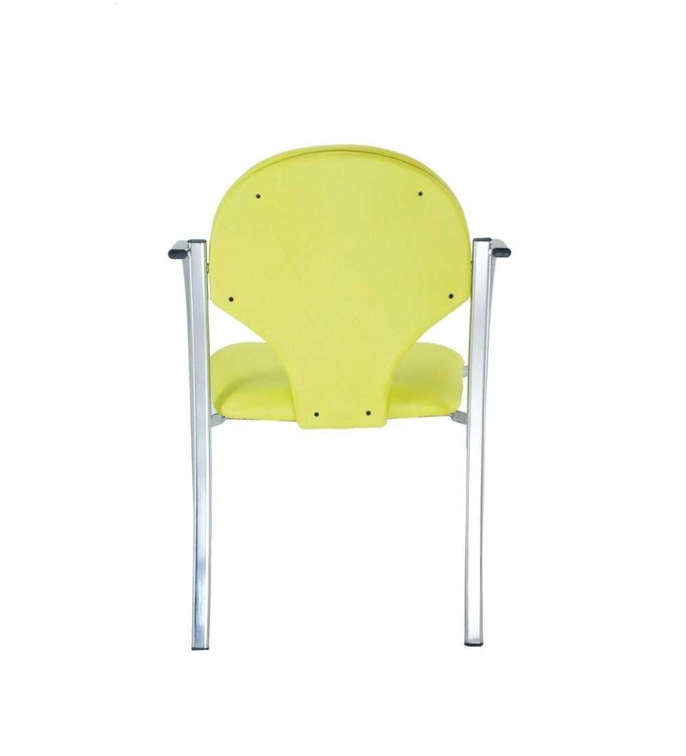 Silla confidente modelo INCA de Vincolo, con tapa trasera tapizada