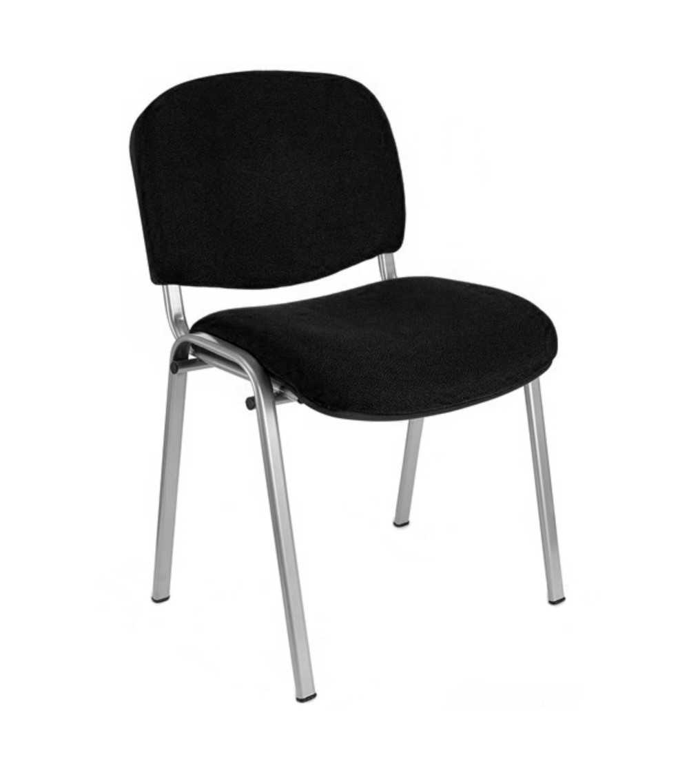 Silla confidente modelo FISSA de Vincolo, tapizada, calidad superior, estructura gris
