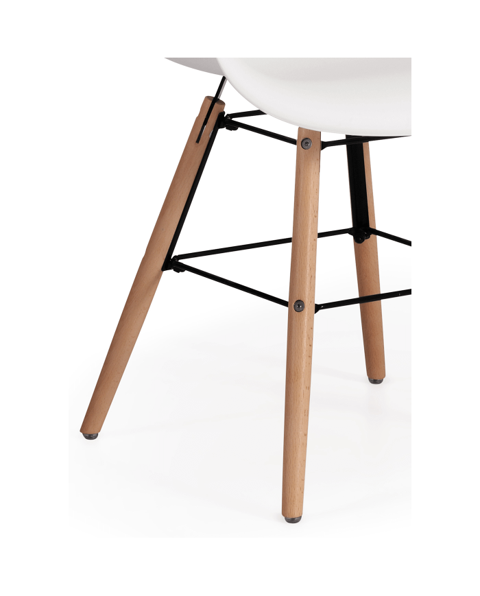 Lote 4 Sillas Confidente RIGA de Euromof, Patas Madera, Diseño Nórdico, Negro-0