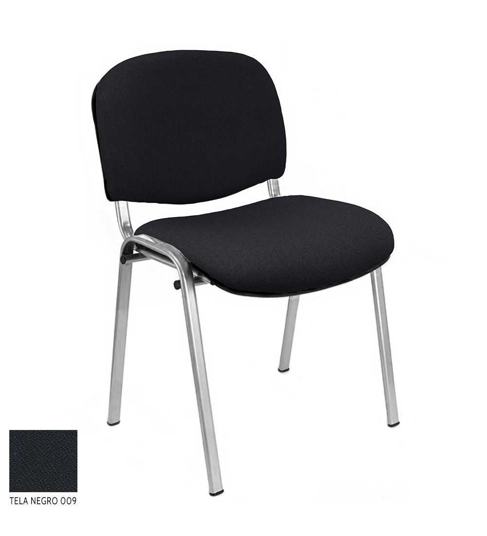 Silla confidente modelo FISSA de Vincolo, tapizada, calidad superior, estructura gris