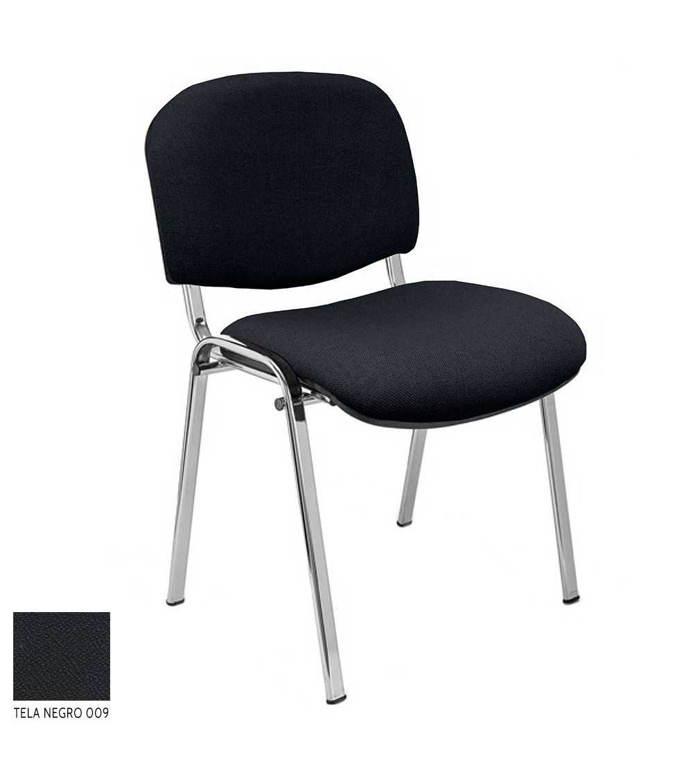 Silla confidente modelo FISSA de Vincolo, tapizada, calidad superior, estructura cromada
