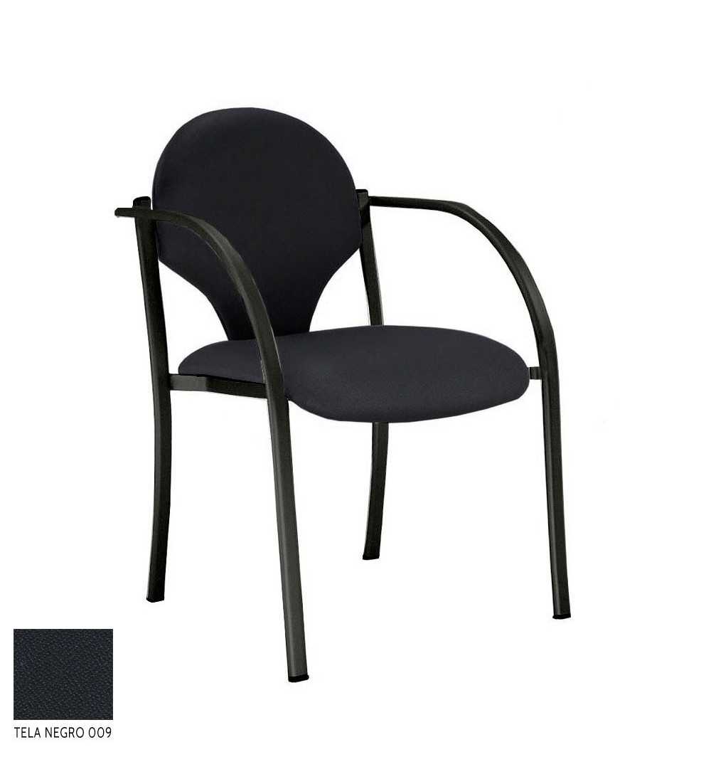 Silla confidente modelo INCA de Vincolo, con tapa trasera tapizada