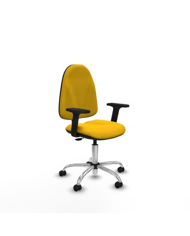Silla Ergonómica Algarra CP bali brazos 2D base cromada
