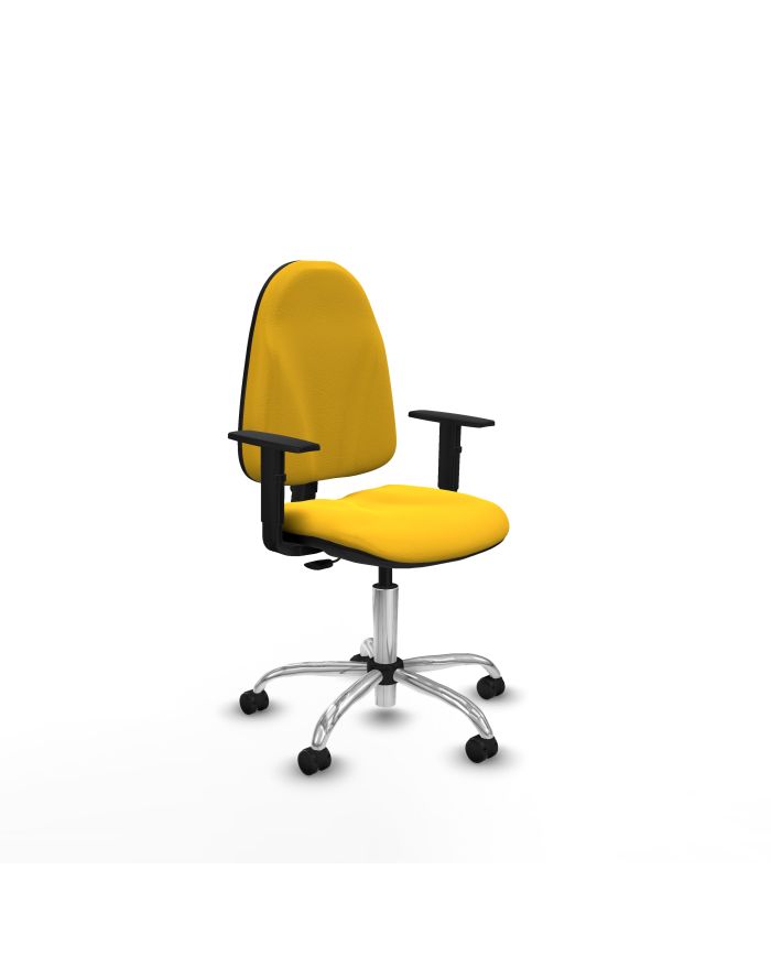 Silla Ergonómica Algarra CP brazos 1D base cromada