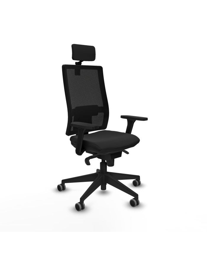 Silla Ergonómica Horna sincro negra brazos 3D base