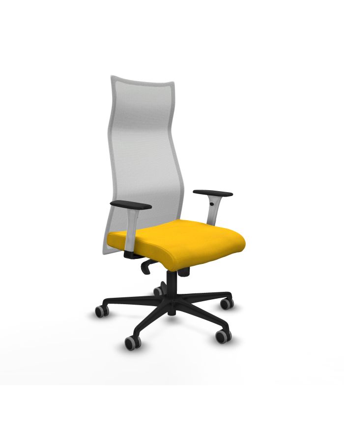 Silla Ergonómica Albacete sincro blanca bali brazos blancos
