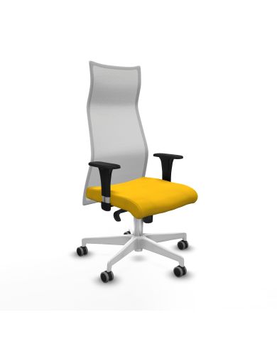 Silla Ergonómica Albacete sincro blanca bali brazos 1D base