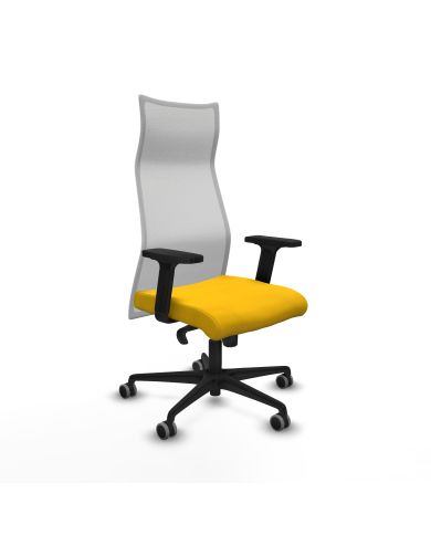 Silla Ergonómica Albacete sincro blanca bali brazos 2D base