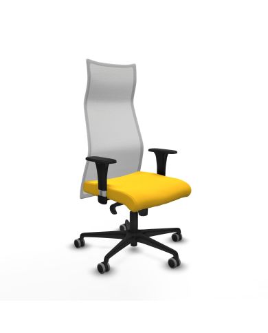Silla Ergonómica Albacete sincro blanca brazos 1D base