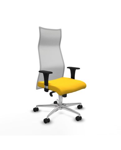 Silla Ergonómica Albacete sincro blanca brazos 1D base