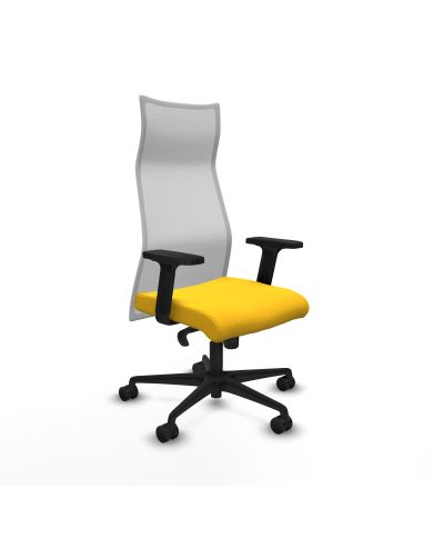 Silla Ergonómica Albacete sincro blanca brazos 2D base