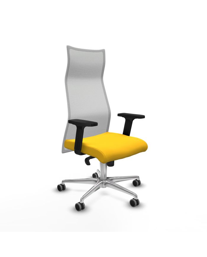 Silla Ergonómica Albacete sincro blanca brazos 2D base