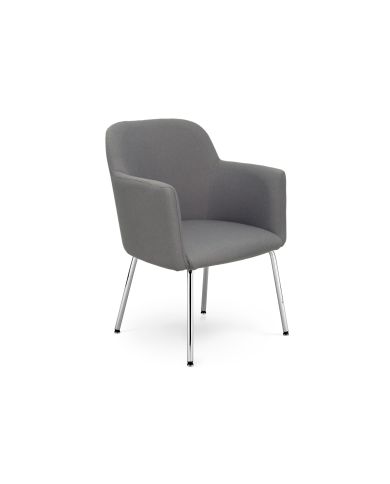 Silla Athena chasis cromo tapizado era | Sillas Confidente