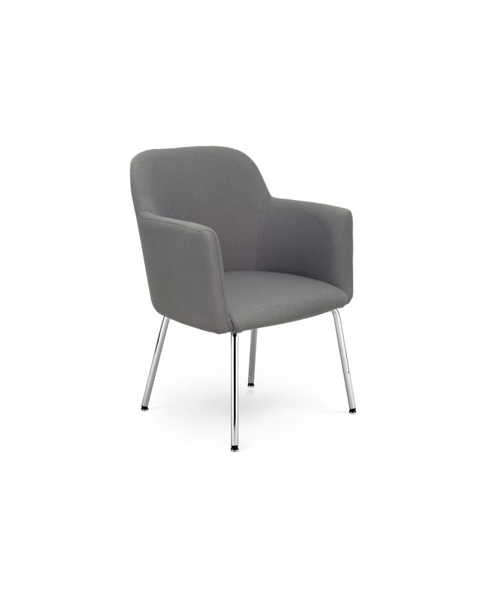 Silla Athena chasis cromo tapizado era | Sillas Confidente