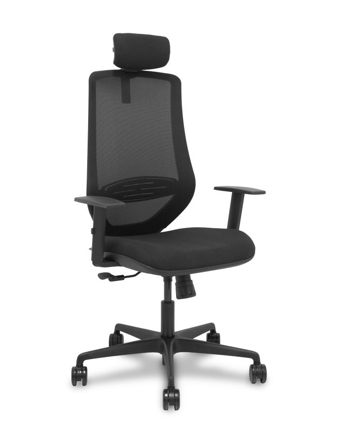 Silla Ergonómica Mardos sincro negra bali brazo regulable