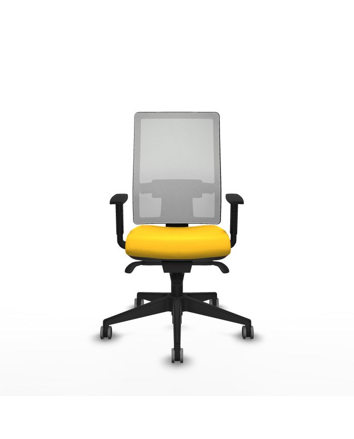 Silla Ergonómica Horna sincro blanca brazos 1D base