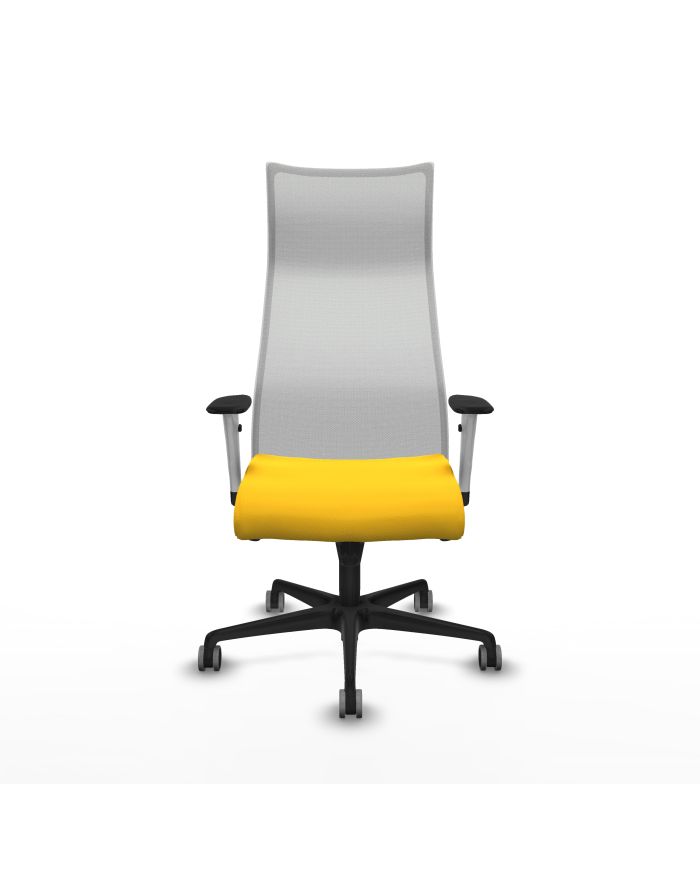 Silla Ergonómica Albacete sincro blanca brazos blancos base