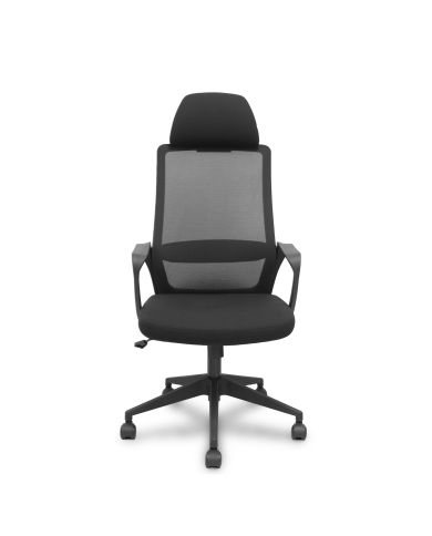Silla Pro534 negra respaldo asiento base piramidal negra