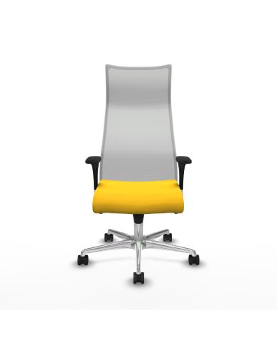 Silla Ergonómica Albacete sincro blanca brazos 1D base