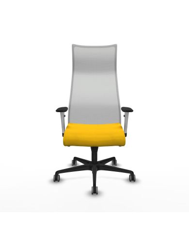 Silla Ergonómica Albacete sincro blanca bali brazos blancos