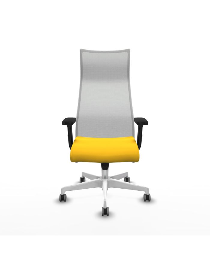 Silla Ergonómica Albacete sincro blanca brazos 2D base