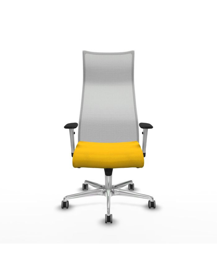 Silla Ergonómica Albacete sincro blanca bali brazos blancos