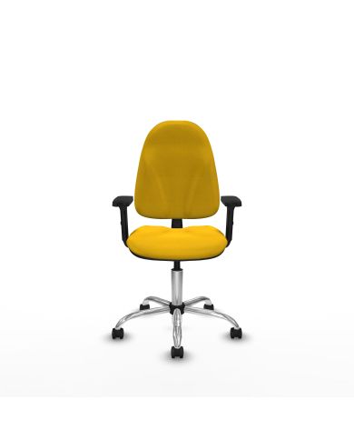 Silla Ergonómica Algarra CP bali brazos 2D base cromada