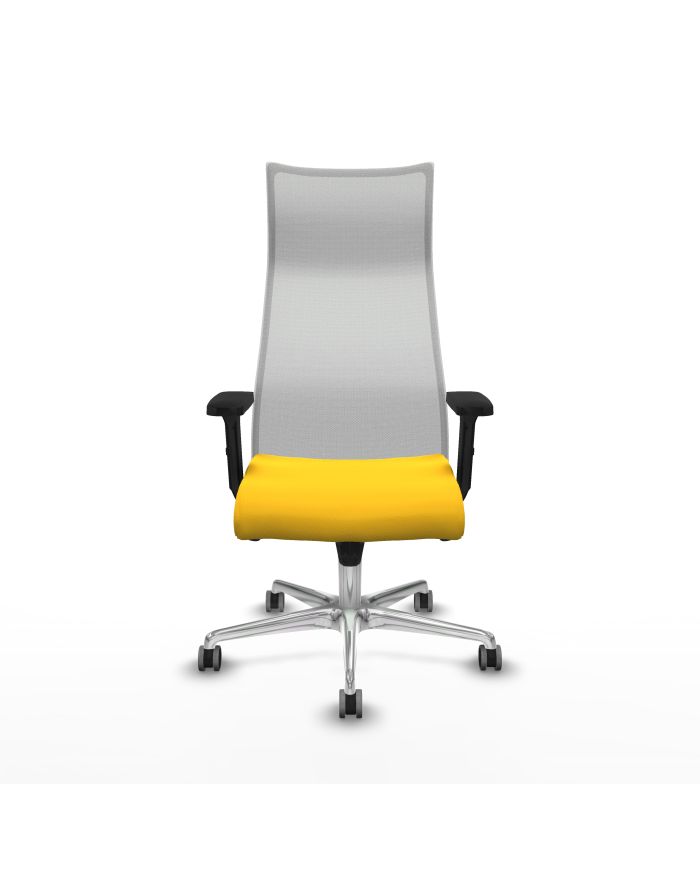 Silla Ergonómica Albacete sincro blanca brazos 2D base