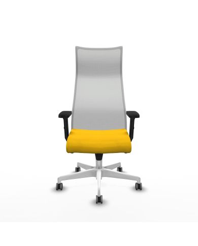 Silla Ergonómica Albacete sincro blanca bali brazos 2D base
