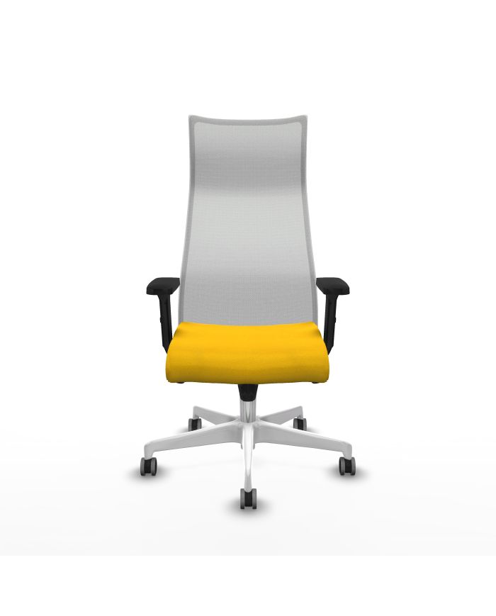 Silla Ergonómica Albacete sincro blanca bali brazos 2D base