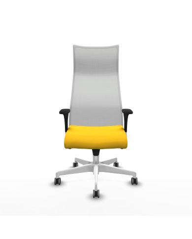 Silla Ergonómica Albacete XL sincro blanca brazos 1D base
