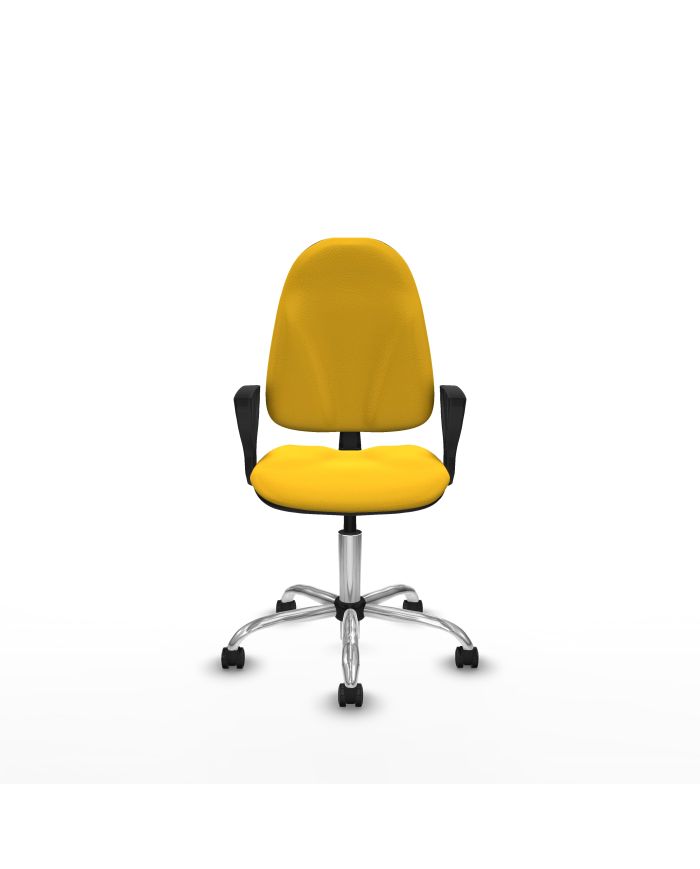 Silla Ergonómica Algarra CP brazos fijos base cromada