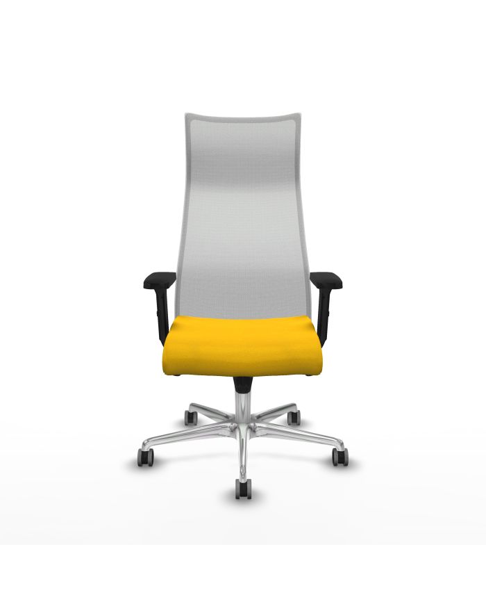 Silla Ergonómica Albacete sincro blanca bali brazos 2D base